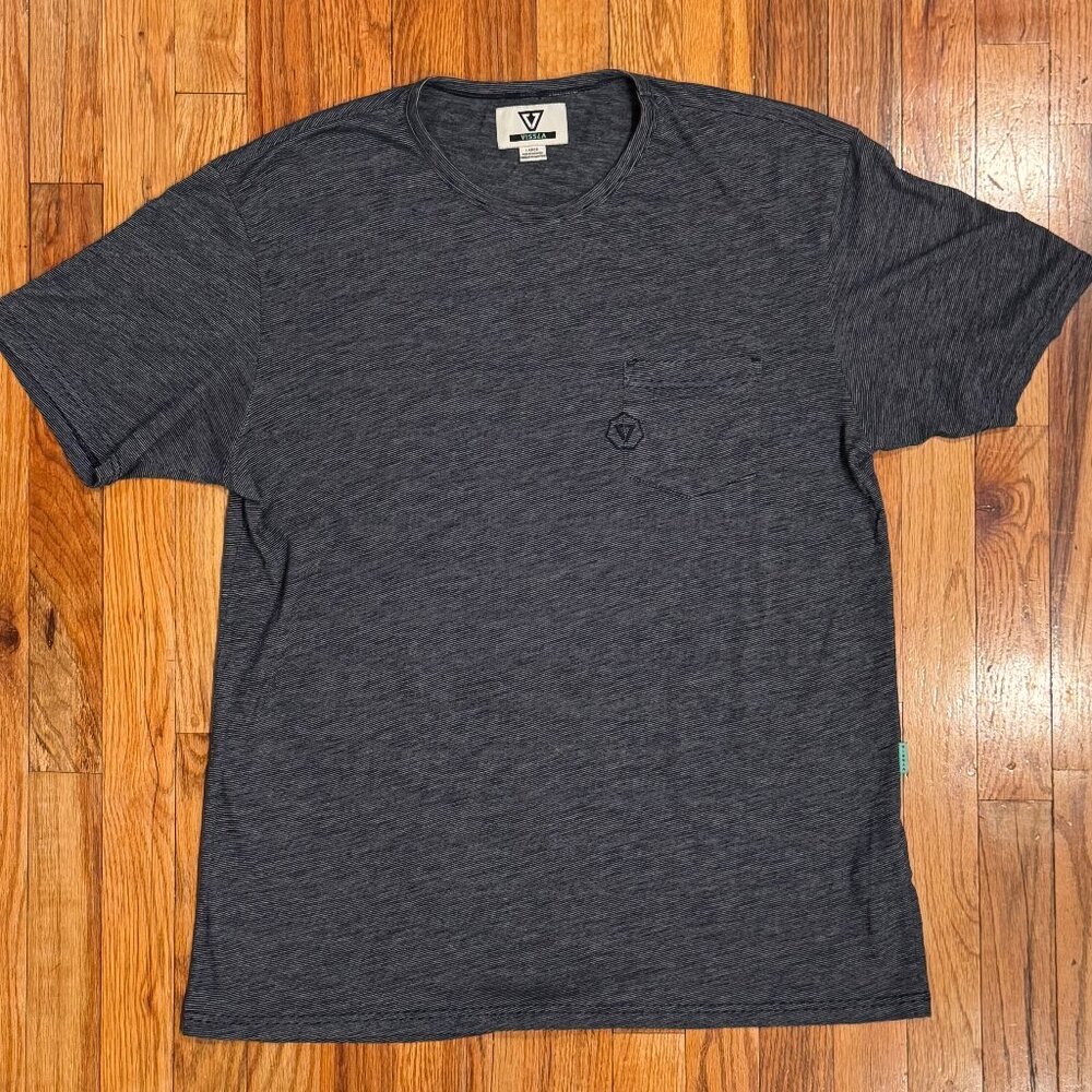 VISSLA Men's Blue Short Sleeve Pocket Shirt Size Large